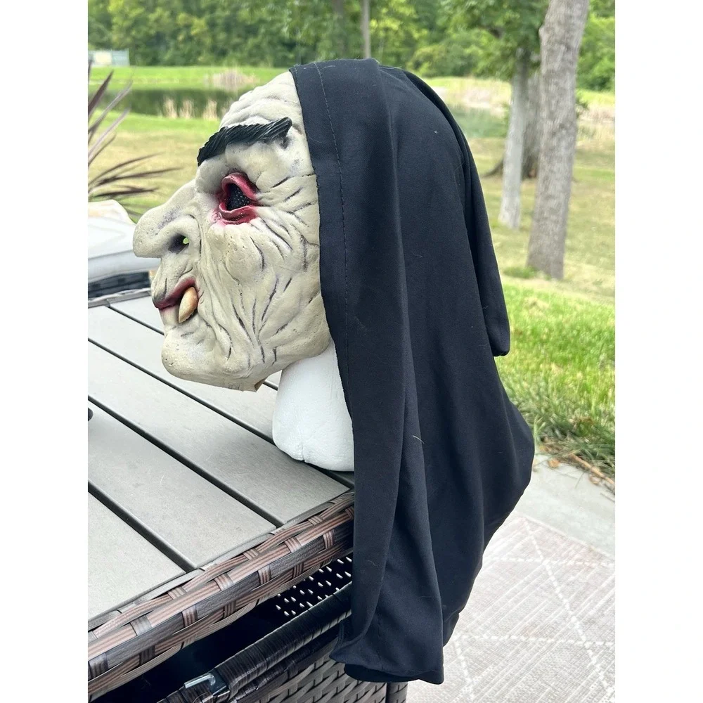 Paper Magic Corp Raging Reaper Mask Halloween Costume Vtg 2003 Adult Zombie Hood